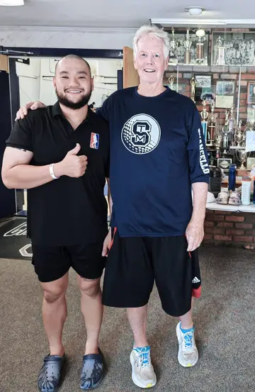 Coach Tin with Coach Jerry Quinn
