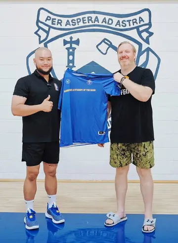 Coach Tin with Coach Murphy